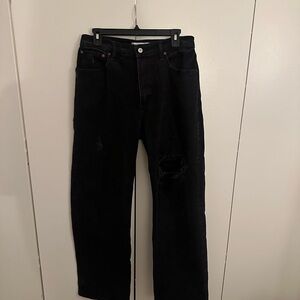 Abercrombie & Fitch 90's Relaxed Jean High Rise - Distressed